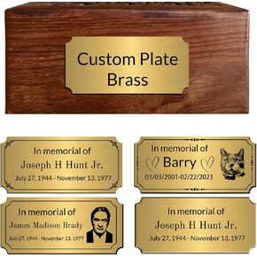 Custom Engraved Plate for Urn,Photo Frame - 3x1/3x1.5/4x2 Pet Memorial Plaques with Photo in Saudi Arabia
