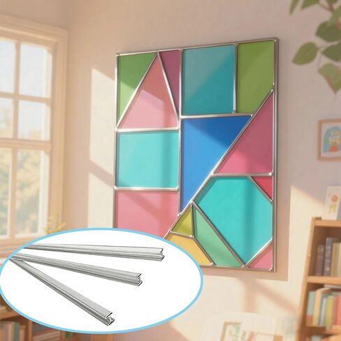 7/32" H Zinc Came for Stained Glass Projects, 24ft H-Channel Zinc Came, Flat, 3ft x 8 Strips in Kuwait
