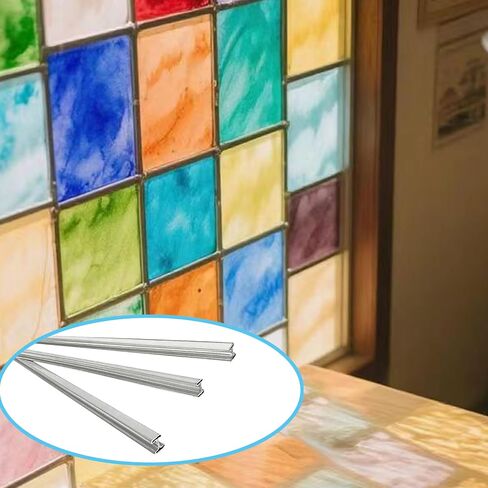 7/32" H Zinc Came for Stained Glass Projects, 24ft H-Channel Zinc Came, Flat, 3ft x 8 Strips in Kuwait