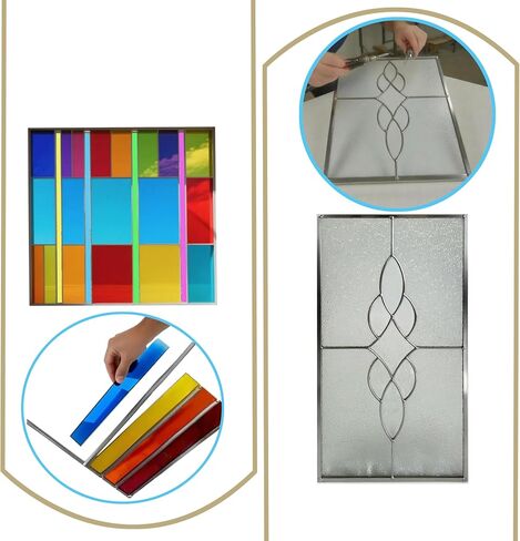 7/32" H Zinc Came for Stained Glass Projects, 24ft H-Channel Zinc Came, Flat, 3ft x 8 Strips in Kuwait