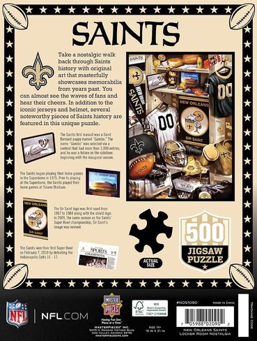 MasterPieces Game Day 500 Piece Jigsaw Puzzle for Adults - NFL Pittsburgh Steelers Locker Room - 15"x21" in Kuwait