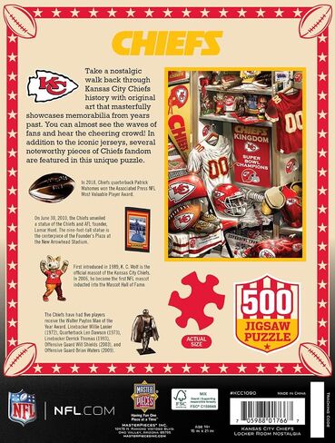 MasterPieces Game Day 500 Piece Jigsaw Puzzle for Adults - NFL Pittsburgh Steelers Locker Room - 15"x21" in Kuwait