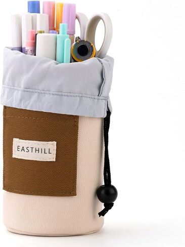 Eashill Desk Organizer Pencil Holders Pen Case Case for Girls Home School and Office Supplies Black in Kuwait
