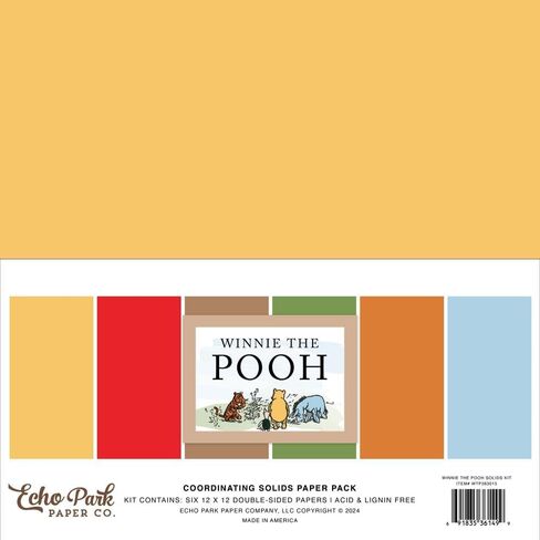 مجموعة Echo Park Paper Collection: Winnie the Pooh 12 "× 12" Paper Solid Pack + Winnie the Pooh 6 "X 6" Pack Double-Side Pack ، EP-WTP-04 in Saudi Arabia