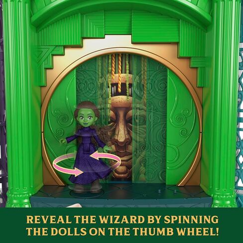 Mattel Universal Pictures’ Wicked Emerald City Playset with Glinda & Elphaba Small Dolls, 5 Play Spaces & 15 Accessories, Inspired by The Movie in Saudi Arabia