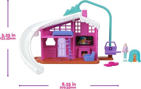 مجموعات Barbie Mini Land Doll House ، Mini Dreamhouse مع دمية مفاجئة مقاس 1.5 بوصة ، وأثاث وملحقات ، بالإضافة إلى المصعد والبركة (قد تختلف الأنماط) in Kuwait