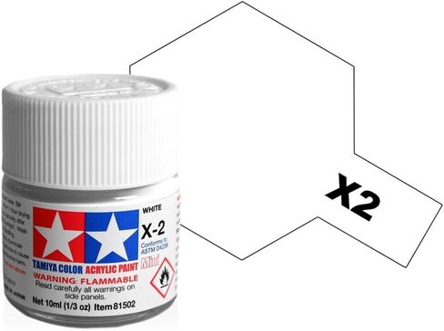TAMIYA Acrylic Mini X2 White TAM81502 Plastics Paint Acrylic in Saudi Arabia