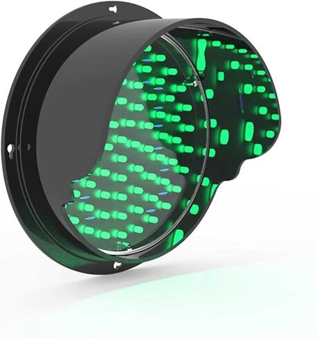 12/24V DC LED Traffic Light, Loading Dock Parking Light,Waterproof IP67 Wall-Mounted Warning Light, for Roads, Toll Booths, Terminals(Green,100mm/4in) in Kuwait