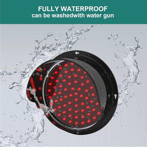 12/24V DC LED Traffic Light, Loading Dock Parking Light,Waterproof IP67 Wall-Mounted Warning Light, for Roads, Toll Booths, Terminals(Green,100mm/4in) in Kuwait