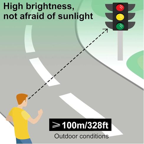 12/24V DC LED Traffic Light, Loading Dock Parking Light,Waterproof IP67 Wall-Mounted Warning Light, for Roads, Toll Booths, Terminals(Green,100mm/4in) in Kuwait