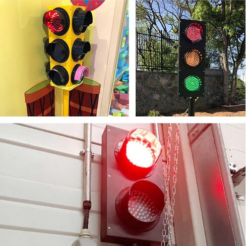 12/24V DC LED Traffic Light, Loading Dock Parking Light,Waterproof IP67 Wall-Mounted Warning Light, for Roads, Toll Booths, Terminals(Green,100mm/4in) in Kuwait