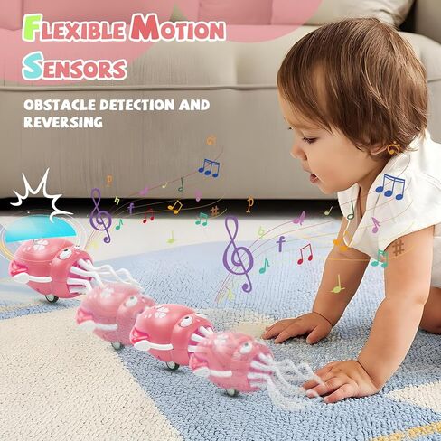 رقص لعبة Squid Toy Octopus ، Tummy Time Crawling Crawling Octopus Baby Toys ، Dancing Leyfish Toy مع LED Music Crazy 8 Leg For Kids Gift in Kuwait