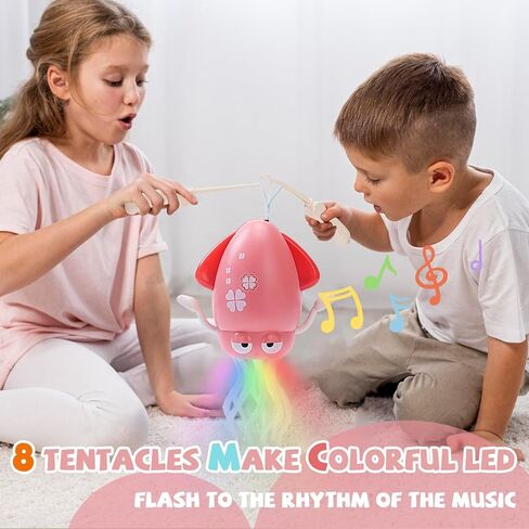 رقص لعبة Squid Toy Octopus ، Tummy Time Crawling Crawling Octopus Baby Toys ، Dancing Leyfish Toy مع LED Music Crazy 8 Leg For Kids Gift in Kuwait