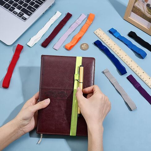PH Pandahall 11 Colors Plancer Planner Bands Elastics Ponclarks Book Book Notebook مرونة فرقة الإغلاق الممتدة مع حلقة حامل القلم لمجلات سفر المجلات المدرسية القارئ اللوازم in Saudi Arabia