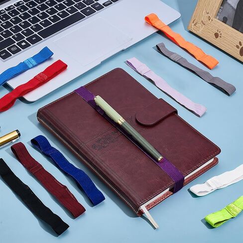 PH Pandahall 11 Colors Plancer Planner Bands Elastics Ponclarks Book Book Notebook مرونة فرقة الإغلاق الممتدة مع حلقة حامل القلم لمجلات سفر المجلات المدرسية القارئ اللوازم in Saudi Arabia