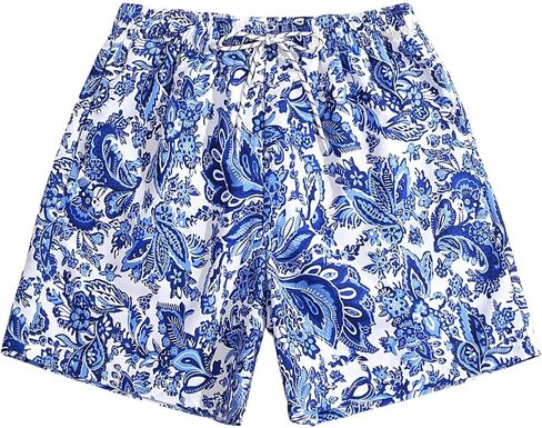WDIRARA Men's Graphic Drawstring Casual Summer Beach Boho Cool Shorts with Pocket in Saudi Arabia