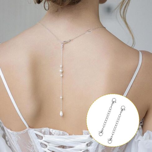 16Pcs Necklace Extenders for Women Necklace Extension Connector Lobster Claw Jewelry Chain Stainless Steel Chain Extenders Assorted Sizes Colors for Necklaces, Bracelet and Anklet Jewelry Making in Saudi Arabia