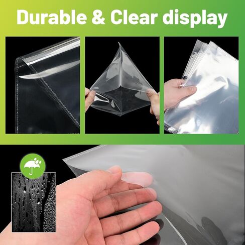 50 Pack No Holes Clear Sheet Protectors, Letter Size 8.5 x 11 Inch, Plastic Sheet Sleeves, Top Loading Paper Protector, Archival Safe for Documents and Photos in Saudi Arabia