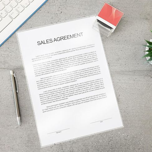 50 Pack No Holes Clear Sheet Protectors, Letter Size 8.5 x 11 Inch, Plastic Sheet Sleeves, Top Loading Paper Protector, Archival Safe for Documents and Photos in Saudi Arabia