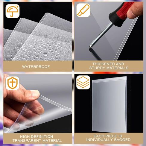 30 قطعة من أكمام واقي الملصقات مقاس 22 × 28 بوصة، إطار أكمام ملصق بلاستيكي شفاف، واقيات أوراق طباعة صلبة مقاومة للماء لتخزين المحفظة الفنية، وعرض الحائط، والمجلات، والصور، والأوراق in Kuwait