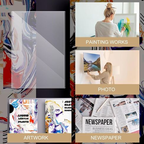 30 قطعة من أكمام واقي الملصقات مقاس 22 × 28 بوصة، إطار أكمام ملصق بلاستيكي شفاف، واقيات أوراق طباعة صلبة مقاومة للماء لتخزين المحفظة الفنية، وعرض الحائط، والمجلات، والصور، والأوراق in Kuwait