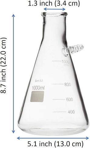 Glass Filtering Flask with Upper Tubulation, 2000ml in Saudi Arabia