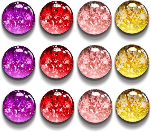 Glitter Gold Glass Magnets for Whiteboard/Locker/Fridge/Office Cabinet Decorations,Round Golden Refrigerator Magnets for Lady in Saudi Arabia