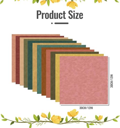 Scrapbook Paper 12x12 IN, 24 Sheets/24 Designs Double-Sided Textured Decorative Craft Paper for DIY Background Card Art Craft Making Photo Album -Boho Tone in Saudi Arabia