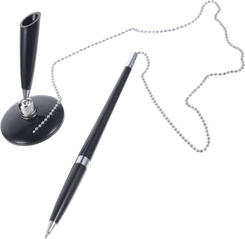 ARTIBETTER 2pcs Business Desktop Ballpoint Pens with Chain Vertical Standing Writing Pens with Ink for Office Hotel Bank Counter Use Stylish and Creative Design Accessories in Saudi Arabia