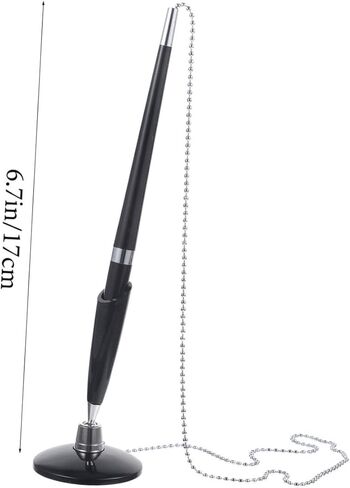 ARTIBETTER 2pcs Business Desktop Ballpoint Pens with Chain Vertical Standing Writing Pens with Ink for Office Hotel Bank Counter Use Stylish and Creative Design Accessories in Saudi Arabia