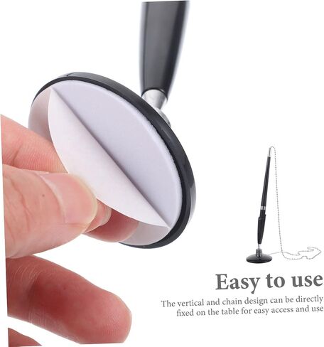 ARTIBETTER 2pcs Business Desktop Ballpoint Pens with Chain Vertical Standing Writing Pens with Ink for Office Hotel Bank Counter Use Stylish and Creative Design Accessories in Saudi Arabia