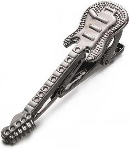 Yoursfs Music Tie Clips for Men Unique Elegant Tie Bar Clip Copper Drum Kit Guitar Tie Pins Fashion Jewelry Men's Clothing Accessories in Saudi Arabia