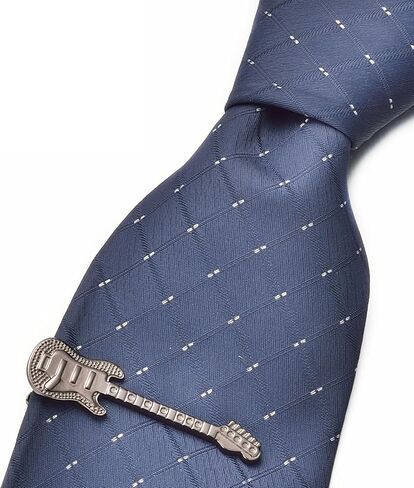 Yoursfs Music Tie Clips for Men Unique Elegant Tie Bar Clip Copper Drum Kit Guitar Tie Pins Fashion Jewelry Men's Clothing Accessories in Saudi Arabia