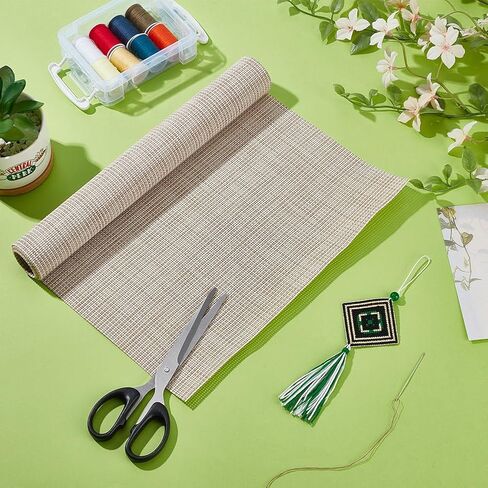 Benecreat 14ct Cross Cross Stitch Fabric ، 39.4 * 11.9inch Snow-White Aida Cloth ، Craft Embroidery Cloth for Home DIY Derbroidery Decoration in Kuwait