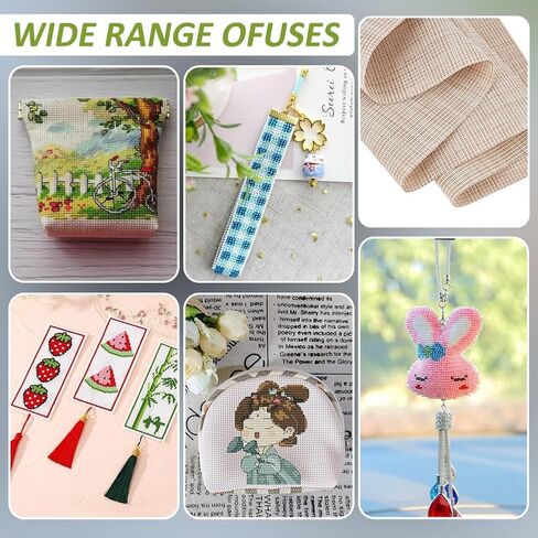 Benecreat 14ct Cross Cross Stitch Fabric ، 39.4 * 11.9inch Snow-White Aida Cloth ، Craft Embroidery Cloth for Home DIY Derbroidery Decoration in Kuwait