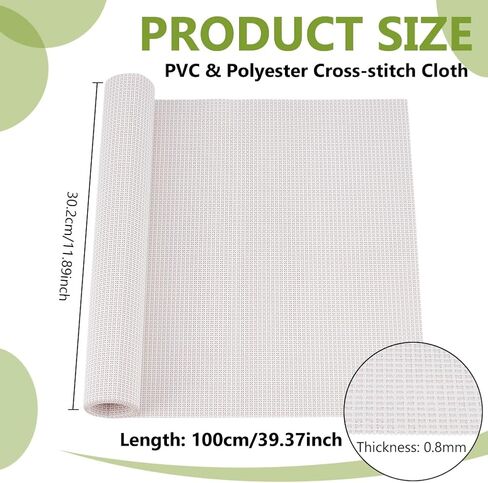 Benecreat 14ct Cross Cross Stitch Fabric ، 39.4 * 11.9inch Snow-White Aida Cloth ، Craft Embroidery Cloth for Home DIY Derbroidery Decoration in Kuwait