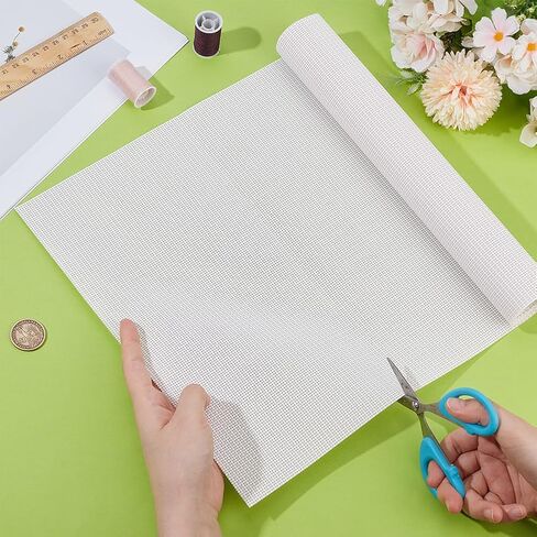 Benecreat 14ct Cross Cross Stitch Fabric ، 39.4 * 11.9inch Snow-White Aida Cloth ، Craft Embroidery Cloth for Home DIY Derbroidery Decoration in Kuwait