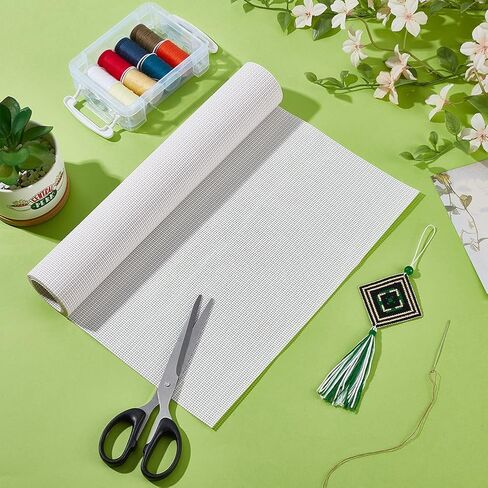 Benecreat 14ct Cross Cross Stitch Fabric ، 39.4 * 11.9inch Snow-White Aida Cloth ، Craft Embroidery Cloth for Home DIY Derbroidery Decoration in Kuwait