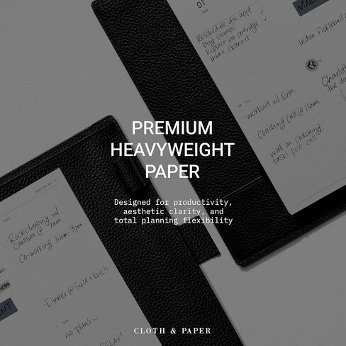 Cloth & Paper 2026 Dated Weekly Planner Inserts - Monday Start | A5 Size 5.8 x 8.3 Inches | Vertical Weekly Layout, 215 | Minimal Agenda Refill | 6 Ring A5 Binder Planner Inserts in Kuwait