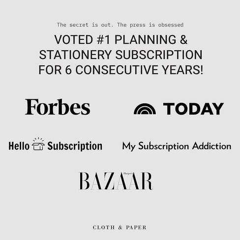 Cloth & Paper 2026 Dated Weekly Planner Inserts - Monday Start | A5 Size 5.8 x 8.3 Inches | Vertical Weekly Layout, 215 | Minimal Agenda Refill | 6 Ring A5 Binder Planner Inserts in Kuwait