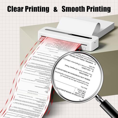 الورق الحراري Phomemo A4 ، ورقة طابعة حرارية M08F متوافقة مع M08F-Letter M832 M833 M835 M836 & Brother Letter Portable Printer ، حجم 8.27 "x11.69" ، 200 ورقة in Saudi Arabia