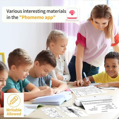 الورق الحراري Phomemo A4 ، ورقة طابعة حرارية M08F متوافقة مع M08F-Letter M832 M833 M835 M836 & Brother Letter Portable Printer ، حجم 8.27 "x11.69" ، 200 ورقة in Saudi Arabia