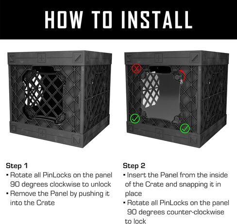 Cratevinyl - Crate Storage Crate Crate Crate Modular Cube لألبومات LP مع مقسم ولوحان واضحان (صناديق أسود - ألواح اللون الأزرق) in Kuwait