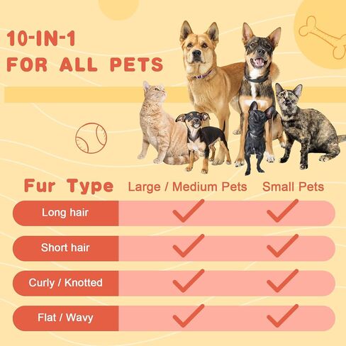 طقم أليف الأليف 10pcs فرش الكلب مع فرشاة slicker ، وفرشاة حمام التدليك ، وفرش أسنان إصبع السيليكون ، ومقص الأظافر للحيوانات الأليفة ، ومشط القطع لجميع الكلاب الحجم الأرنب القط غينيا خنزير شينشيلا in Kuwait