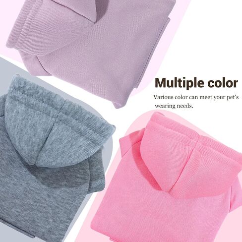 Pet Hoodie Dog Sweater for Small Dogs Girl Boy, Winter Puppy Sweatshirts with Pockets Hood, Warm Fleece Lined Dog Clothes Chihuahua Coat Clothing Puppy Cat Custume, Large in Saudi Arabia