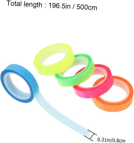 Lurrose 5 Rolls Transparent Reading Tabes Tabs Sticky Tabs لتسليط الضوء على الجمل للاستخدام المدرسي والمكاتب في التركيز والتركيز in Kuwait