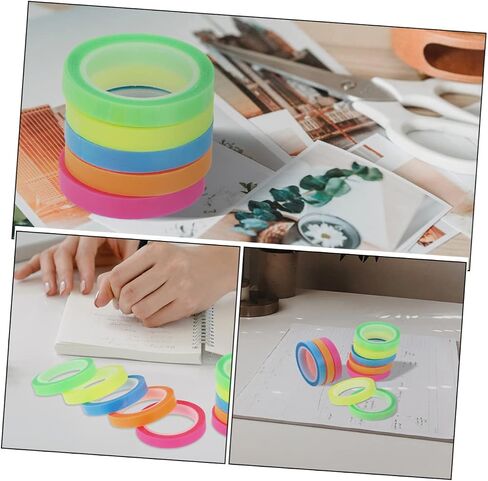 Lurrose 5 Rolls Transparent Reading Tabes Tabs Sticky Tabs لتسليط الضوء على الجمل للاستخدام المدرسي والمكاتب في التركيز والتركيز in Kuwait