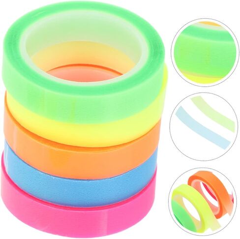 Lurrose 5 Rolls Transparent Reading Tabes Tabs Sticky Tabs لتسليط الضوء على الجمل للاستخدام المدرسي والمكاتب في التركيز والتركيز in Kuwait