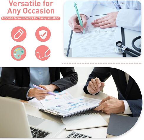 6 Pack 4-in-1 مجموعة قلم هلام متعددة الألوان ، 0.5 مم نقطة باستيل باستيل ، حبر مقاوم للماء سريع الجفاف ، قبضة ناعمة ، للأطباء والممرضات والمدرسة والمكتب ، اليومية in Kuwait