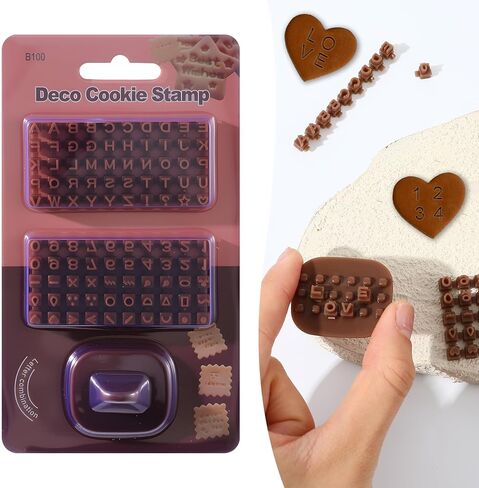 Number & Letter Stamps for Clay,Practical Clay Stamps, Small Fondant Embosser Cookie Cutters for Cake Baking DIY Projects Polymer Craft Tool in Kuwait